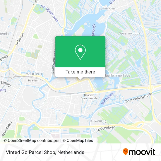 Vinted Go Parcel Shop map