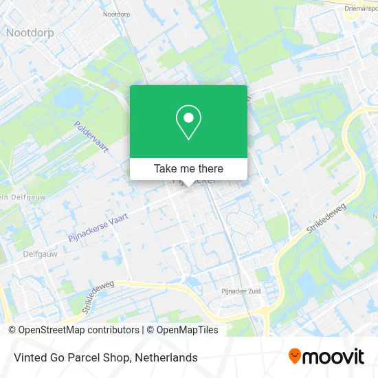 Vinted Go Parcel Shop Karte