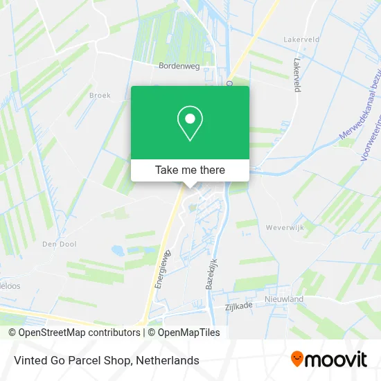 Vinted Go Parcel Shop map