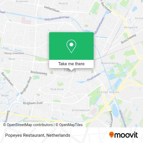Popeyes Restaurant map