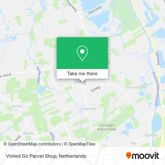 Vinted Go Parcel Shop map
