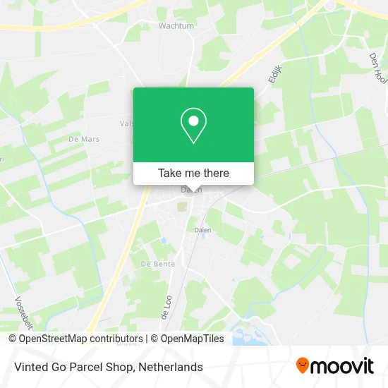 Vinted Go Parcel Shop Karte