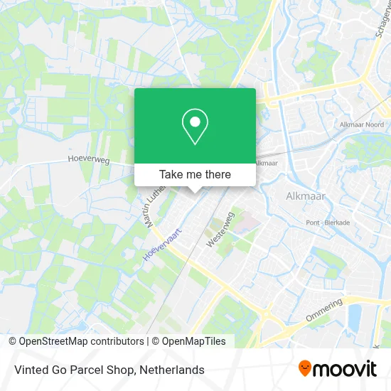Vinted Go Parcel Shop map