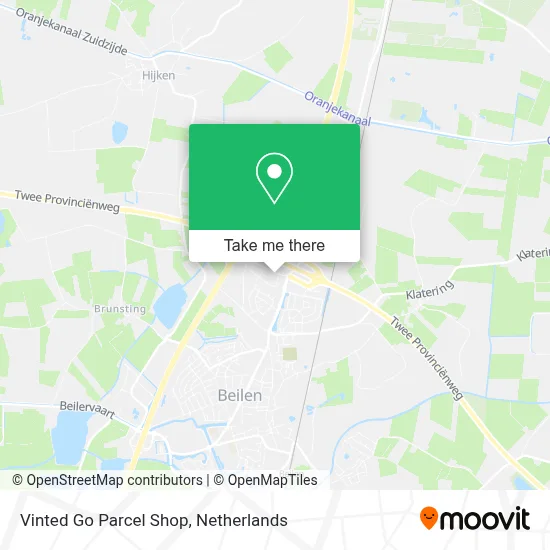 Vinted Go Parcel Shop map