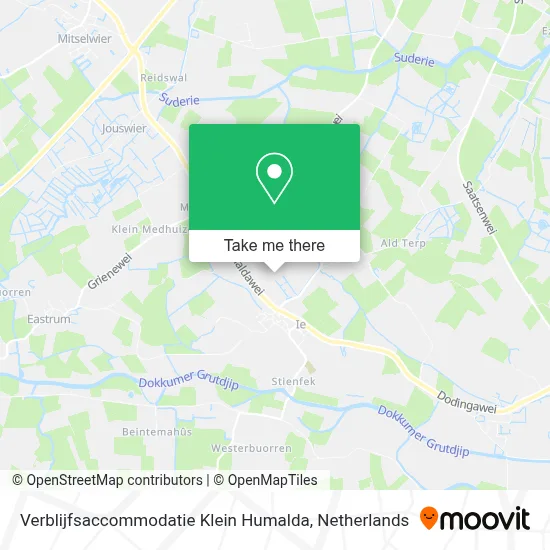 Verblijfsaccommodatie Klein Humalda map