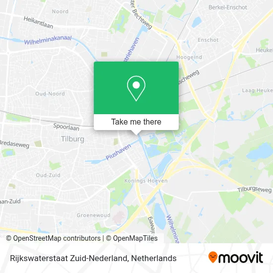 Rijkswaterstaat Zuid-Nederland map