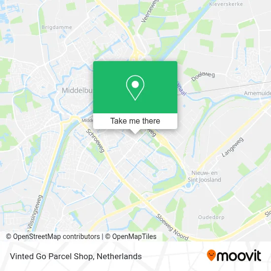 Vinted Go Parcel Shop map