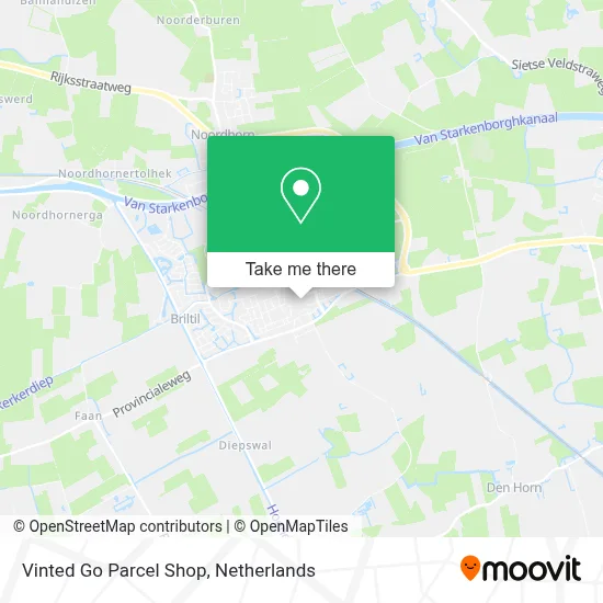 Vinted Go Parcel Shop map
