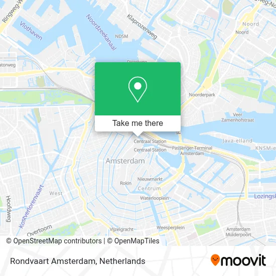 Rondvaart Amsterdam map