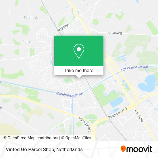 Vinted Go Parcel Shop Karte
