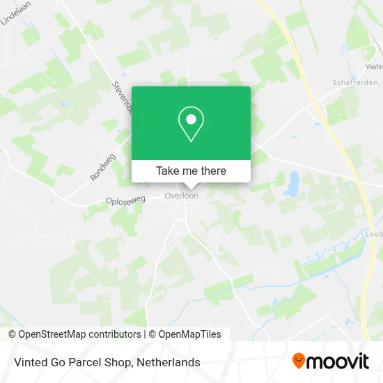 Vinted Go Parcel Shop map