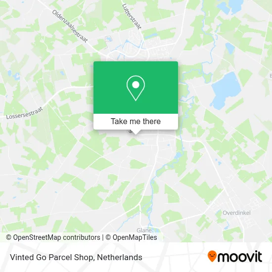 Vinted Go Parcel Shop map