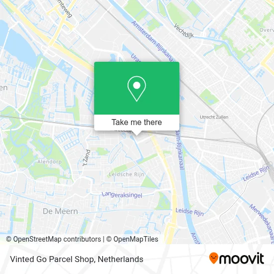 Vinted Go Parcel Shop map