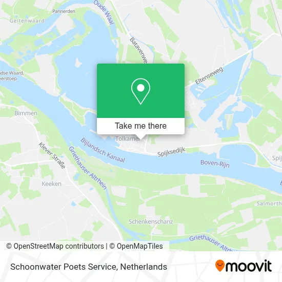 Schoonwater Poets Service map
