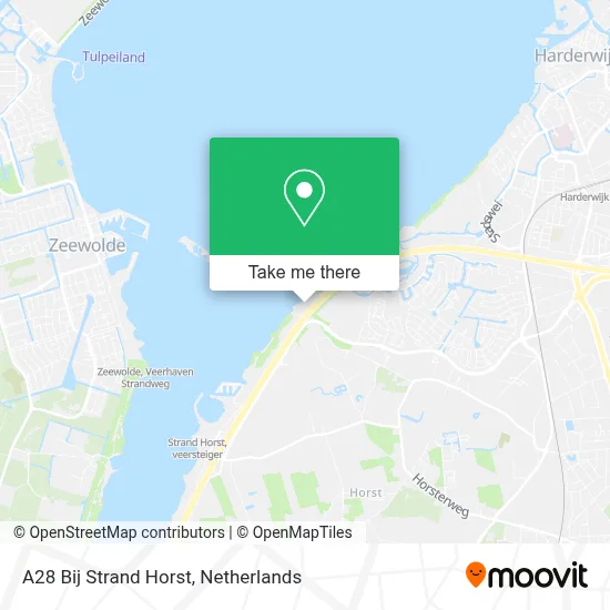 A28 Bij Strand Horst map