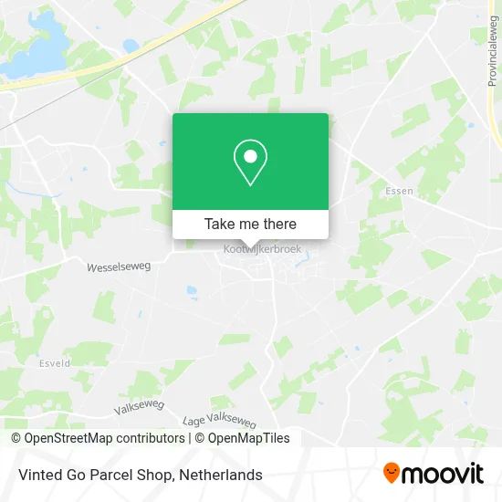 Vinted Go Parcel Shop map