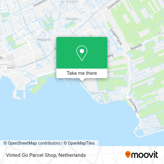 Vinted Go Parcel Shop map