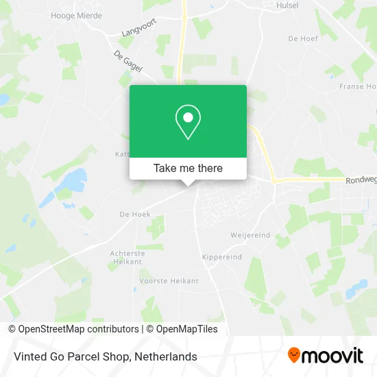 Vinted Go Parcel Shop map