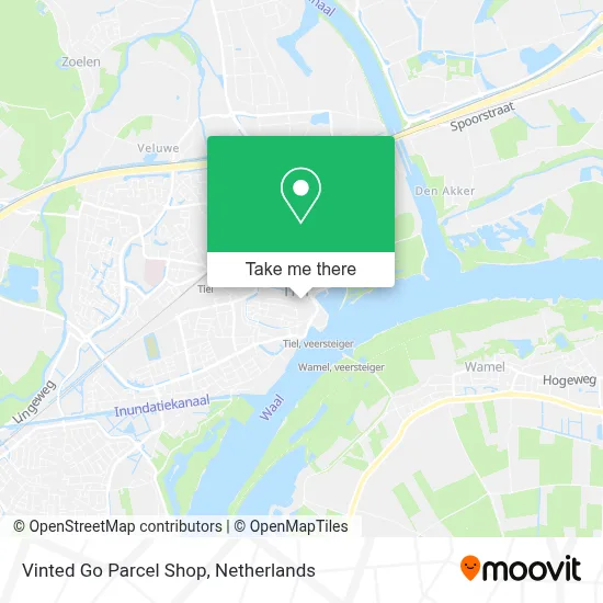 Vinted Go Parcel Shop map