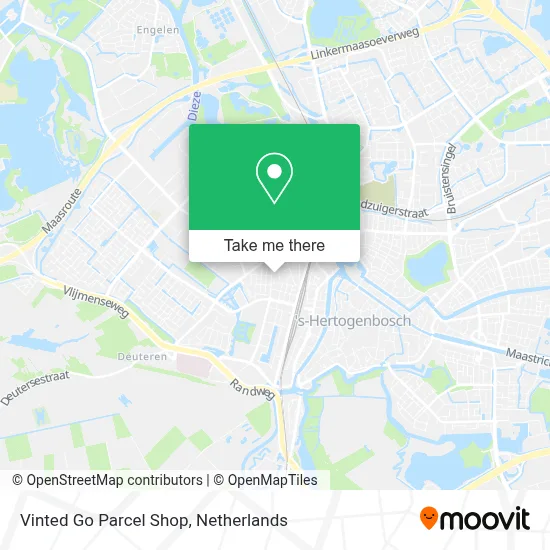 Vinted Go Parcel Shop map