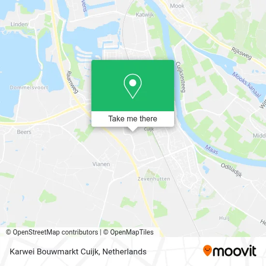Karwei Bouwmarkt Cuijk map
