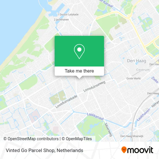 Vinted Go Parcel Shop map
