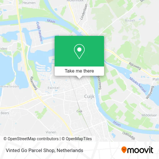 Vinted Go Parcel Shop map