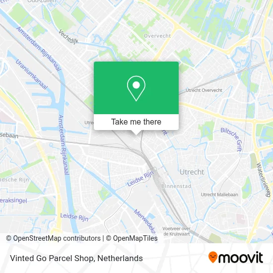 Vinted Go Parcel Shop map