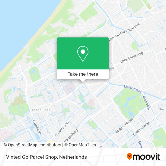 Vinted Go Parcel Shop map
