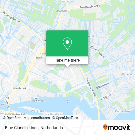 Blue Classic Lines map