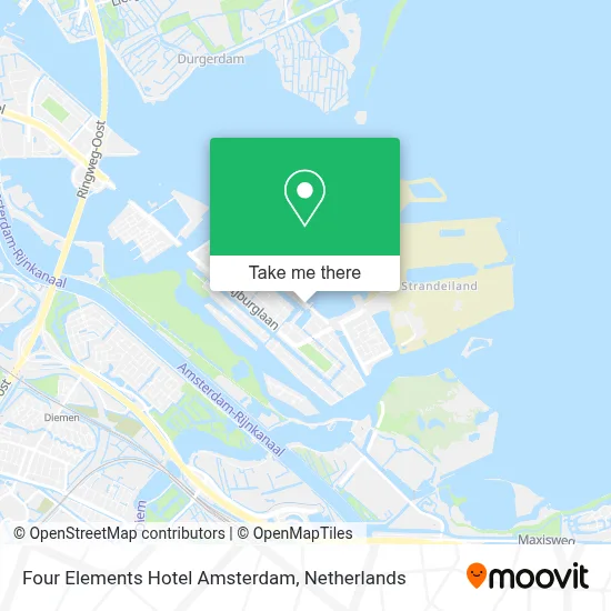 Four Elements Hotel Amsterdam map