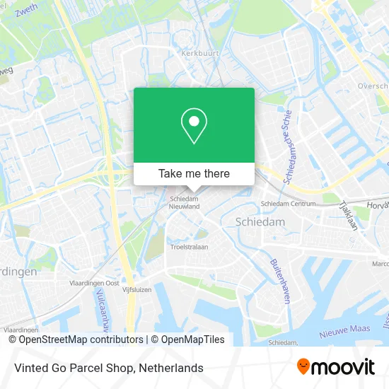 Vinted Go Parcel Shop map