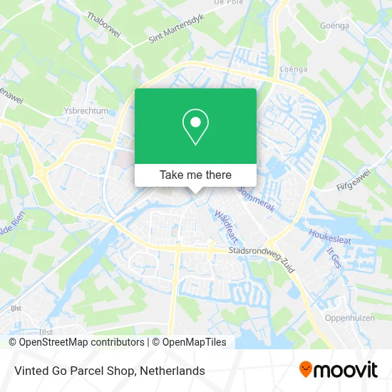 Vinted Go Parcel Shop map