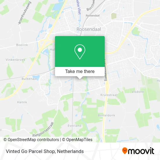 Vinted Go Parcel Shop map