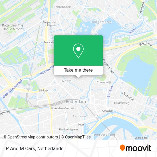 P And M Cars map