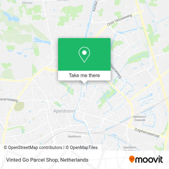 Vinted Go Parcel Shop map