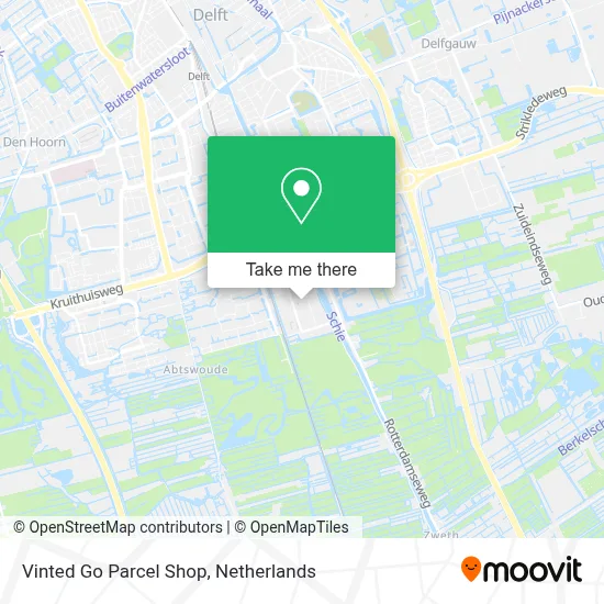 Vinted Go Parcel Shop map