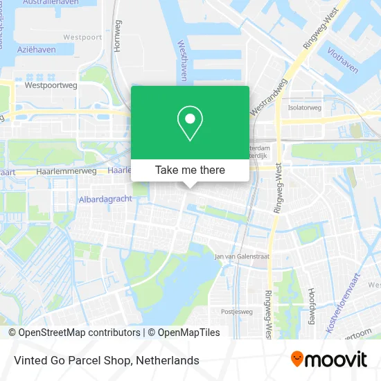 Vinted Go Parcel Shop map