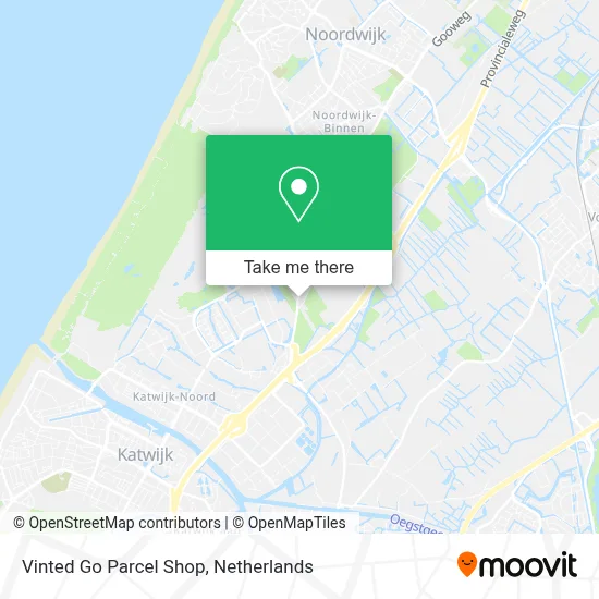 Vinted Go Parcel Shop map