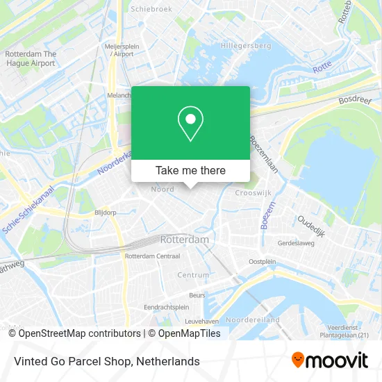 Vinted Go Parcel Shop map