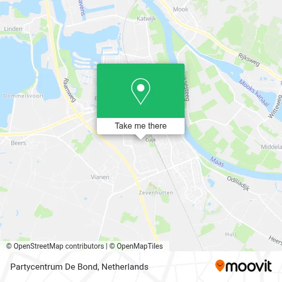 Partycentrum De Bond map