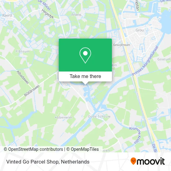 Vinted Go Parcel Shop map