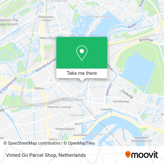 Vinted Go Parcel Shop map