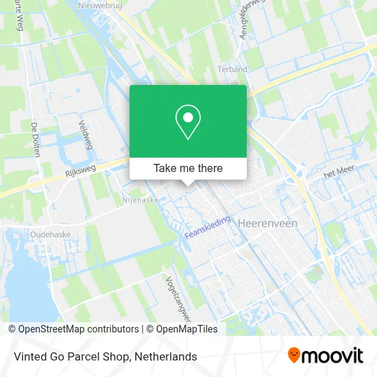 Vinted Go Parcel Shop map