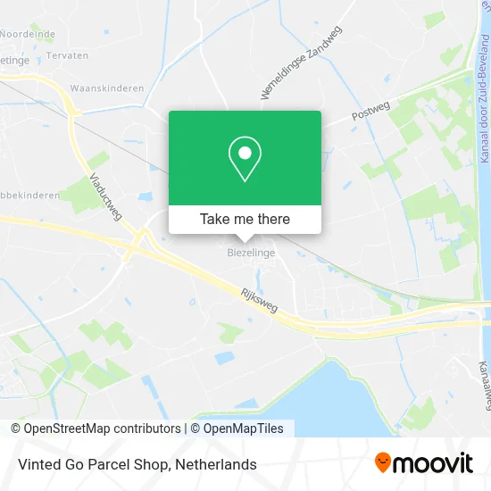 Vinted Go Parcel Shop map