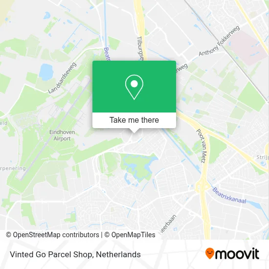 Vinted Go Parcel Shop map