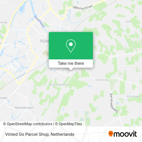 Vinted Go Parcel Shop Karte