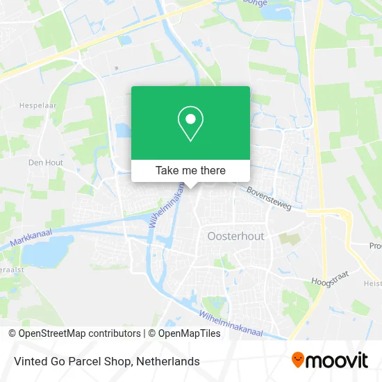 Vinted Go Parcel Shop map