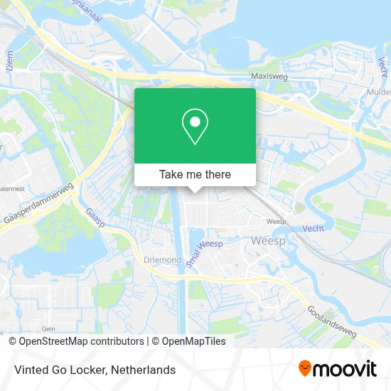Vinted Go Locker map