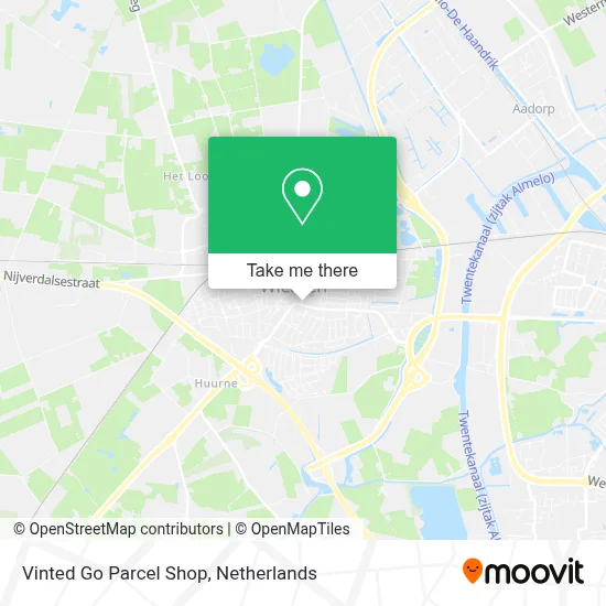 Vinted Go Parcel Shop map